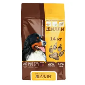Сухой корм Дилли для взрослых собак "Рагу из курицы с рисом"