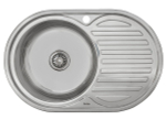 Мойка врезная Vivat 775016/0,6 1Ч1К (левая) Глянец Нержавеющая сталь