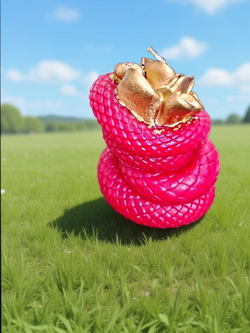 Свеча ручной работы змея с розой