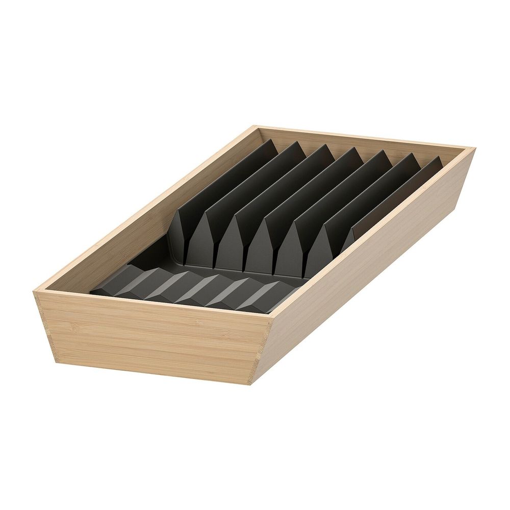 IKEA Лоток для ножей, яркий бамбук / антрацит UPPDATERA
