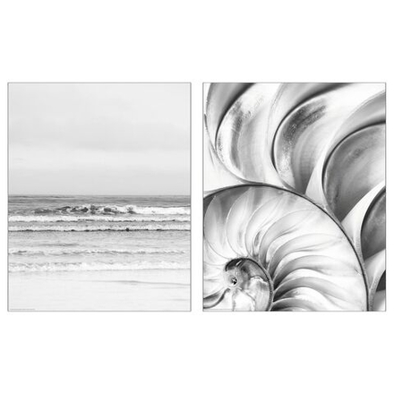 IKEA BILD  (ИКЕА БИЛД)  -  Постер, серый океан, 40x50 см