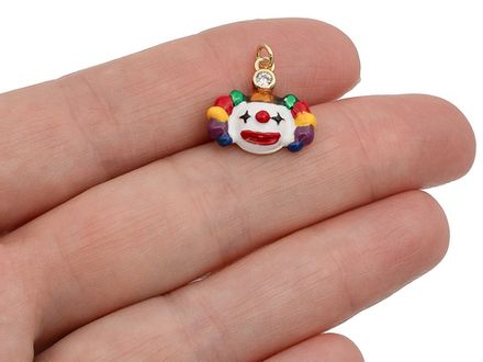 Подвеска "Клоун" 15мм, эмаль