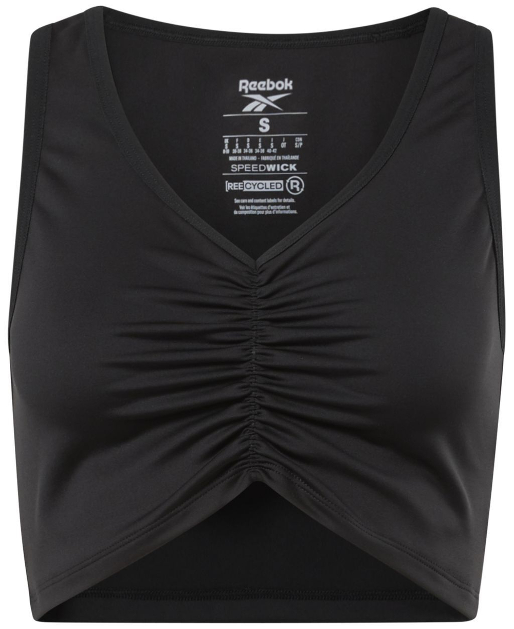 Женский топ теннисный Reebok Studio Ruched Cropped Tank Top W - black