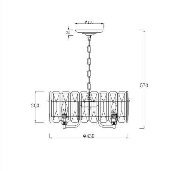 Подвесная люстра Escada Nerissa 2115/6S Chrome