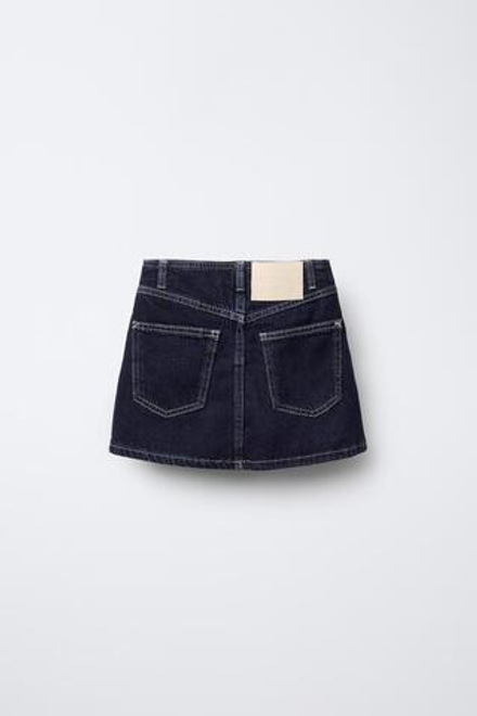 ZARA ДЖИНСОВАЯ ЮБКА, СИНИЙ