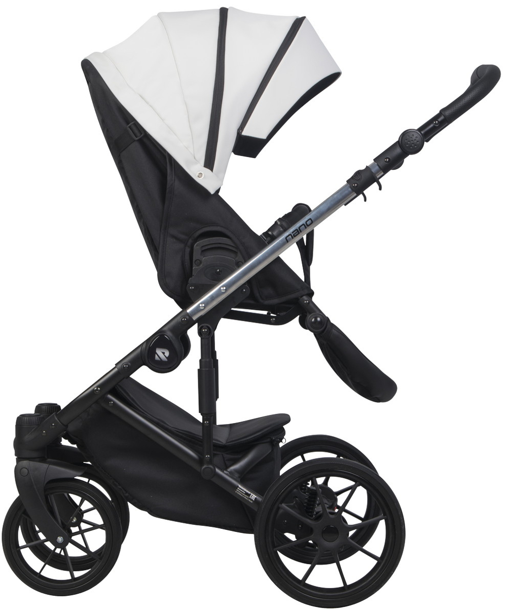 Детская коляска Riko Nano Thermo Ecco 3 в 1 с автокреслом Rant Cruise Black 02 White (белый)