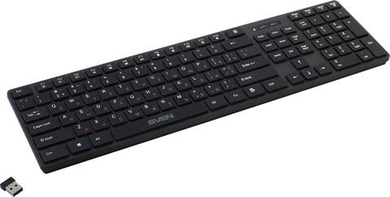 Клавиатура SVEN Wireless KB-E5300W Graphite  <USB> 109КЛ,  беспроводная