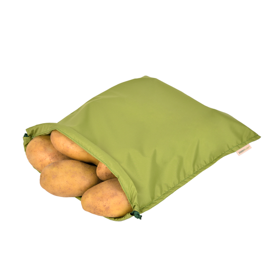 Экомешочек для корнеплодов зеленый 30х35 см