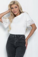 Блуза Натэлла (молочная) Б11134 LT Collection