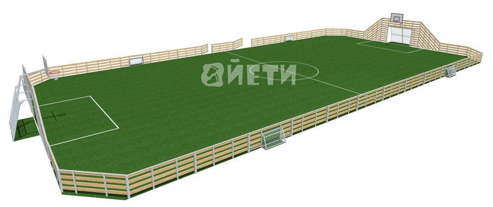 Ограждение спортивной площадки ЭКО 391005 для игры в уличный футбол