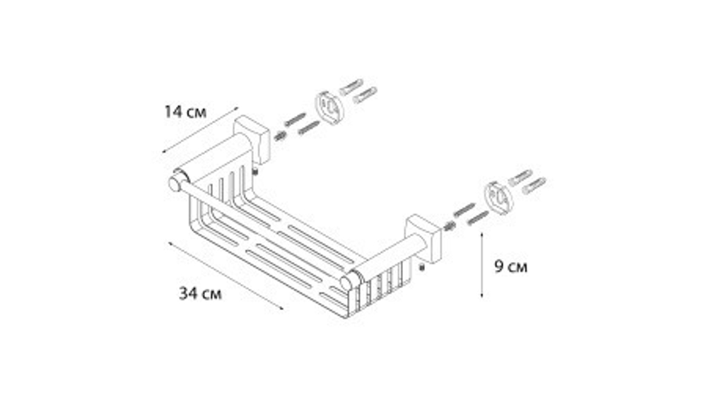 "KVADRO" Полка универсальная FX-61323 (к/к 8)