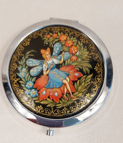 Ручное зеркало "Лето" №2  (худ. роспись)