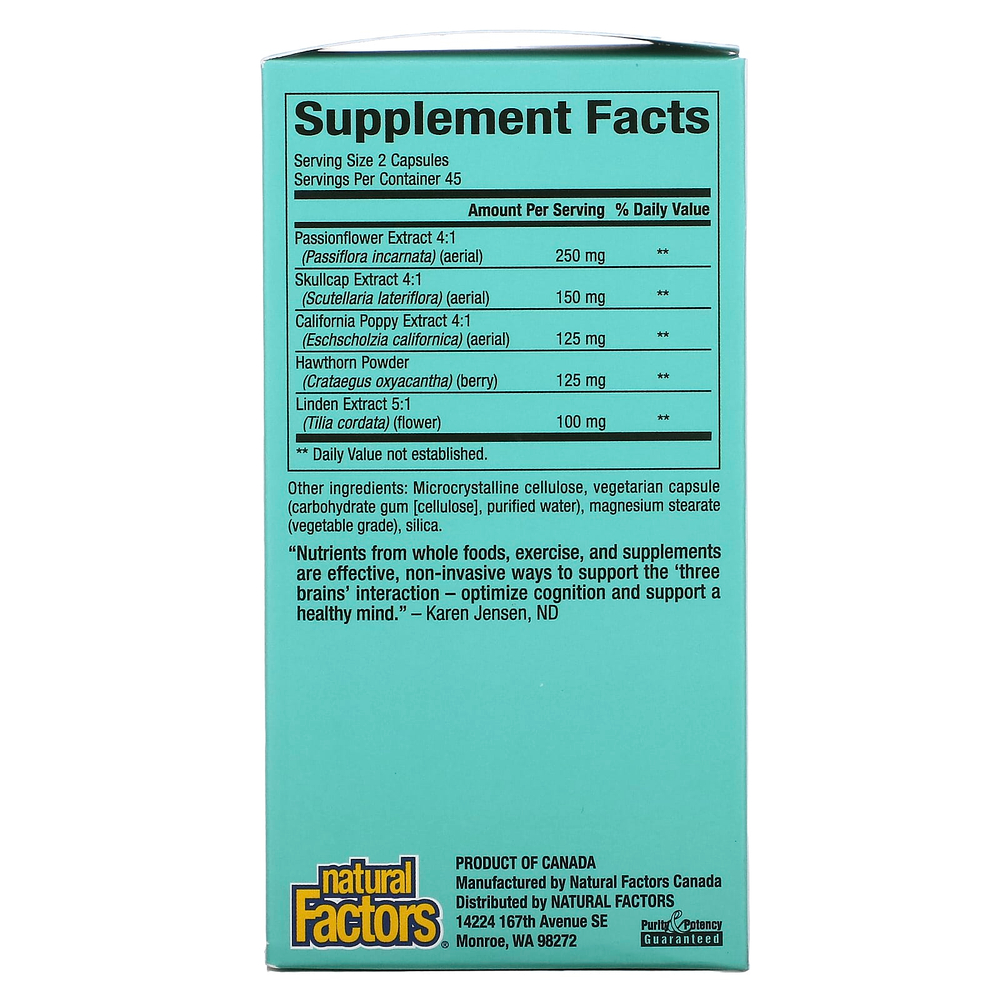 Natural Factors, 3 Brains, The Best-Sleep, 90 вегетарианских капсул