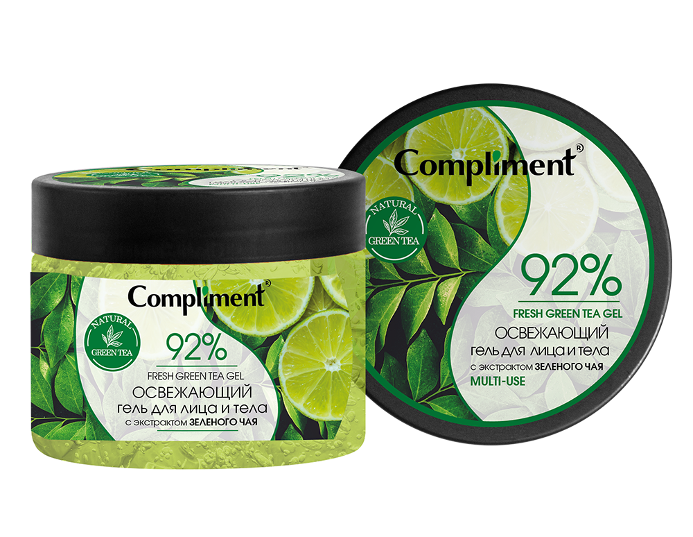 Compliment Освежающий гель для лица и тела с экстрактом зеленого чая