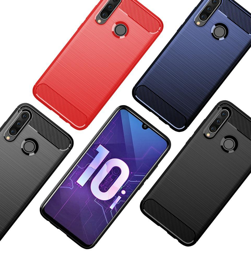 Чехол для Honor 10i цвет Black (черный), серия Carbon от Caseport