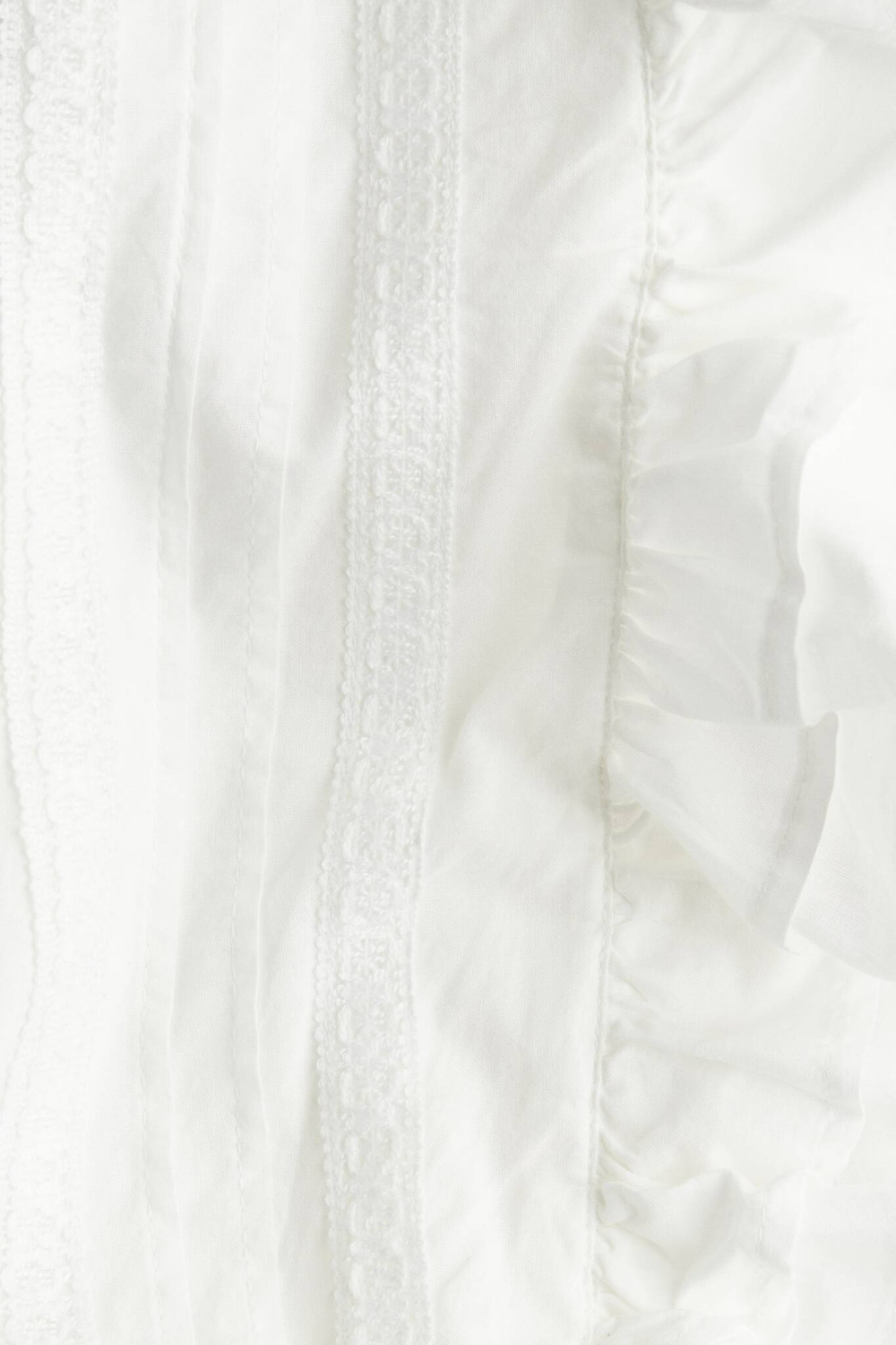 H&M Платье из хлопка с воланами, белый