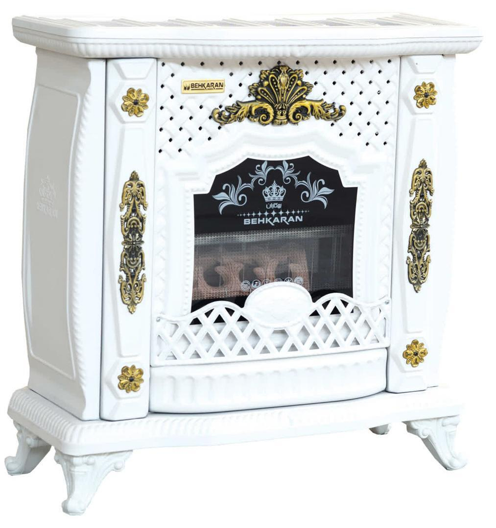 Газовый камин BEHKARAN MT 384 белый глянец (120м2)