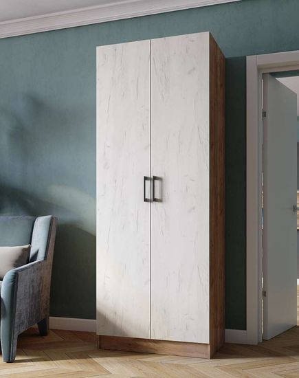 Шкаф ВЕГАС 800 дуб крафт табачный / дуб крафт белый