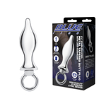 Металлический плаг с кольцом Stainless Steel Metal Tapered Butt Plug With Loop Hardware - 10 см.