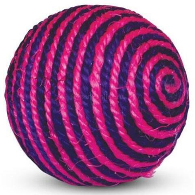 Игрушка для кошек из сизаля "Шарик", фиолетовый, d95мм , Triol