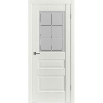 Межкомнатная дверь Emalex VFD 3 midwhite остекленная