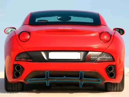 Карбоновая накладка диффузора заднего бампера для FERRARI CALIFORNIA 2008–2014 Феррари
