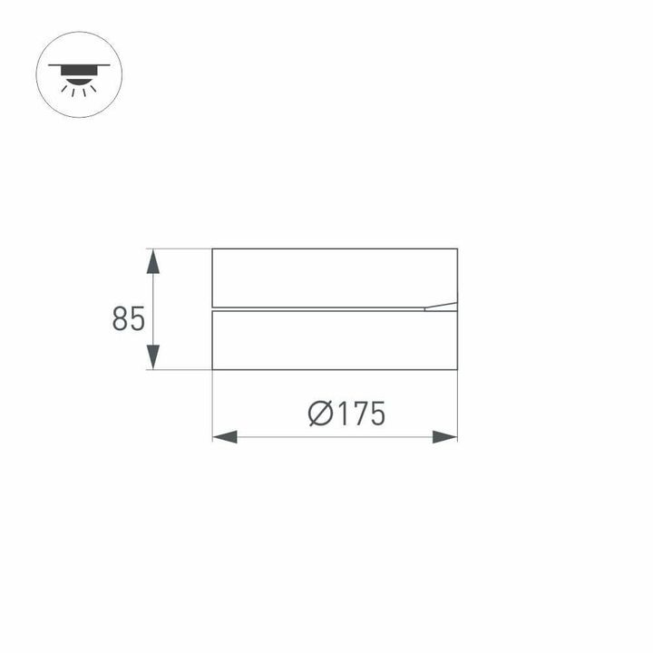 Потолочный светодиодный светильник Arlight SP-Rondo-Flap-R175-16W Warm3000 028164