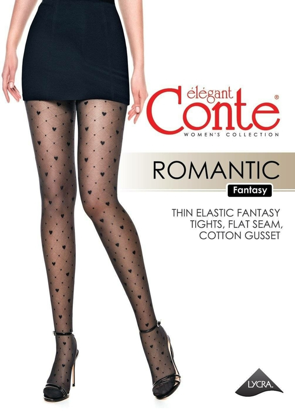 CONTE ROMANTIC Колготки женские в точку и сердечки