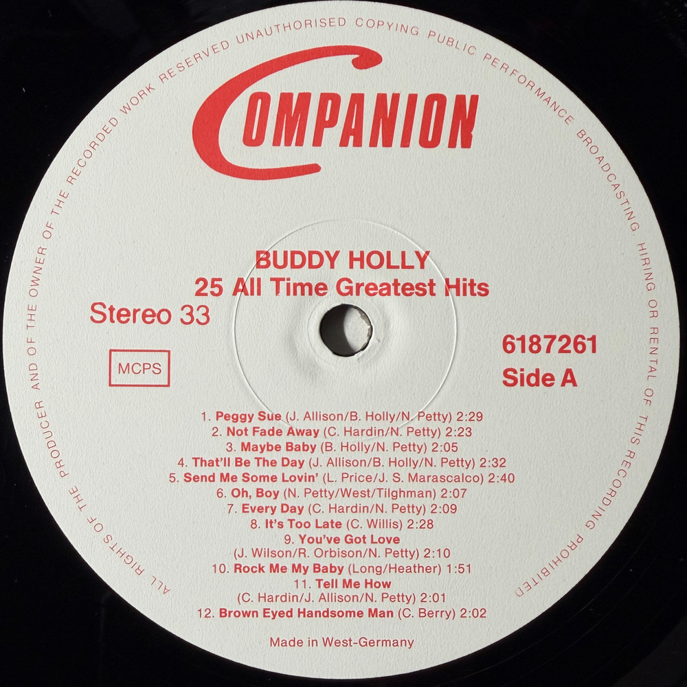 Buddy Holly – 25 All Time Greatest Hits (Дания)