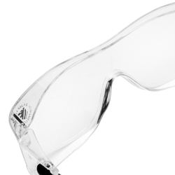 Очки защитные открытые, поликарбонатные, увеличенная прозрачная линза, регулируемые дужки Denzel