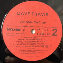 Винтажная виниловая пластинка LP Dave Travis Jukebox Cadillac (Польша 1991)