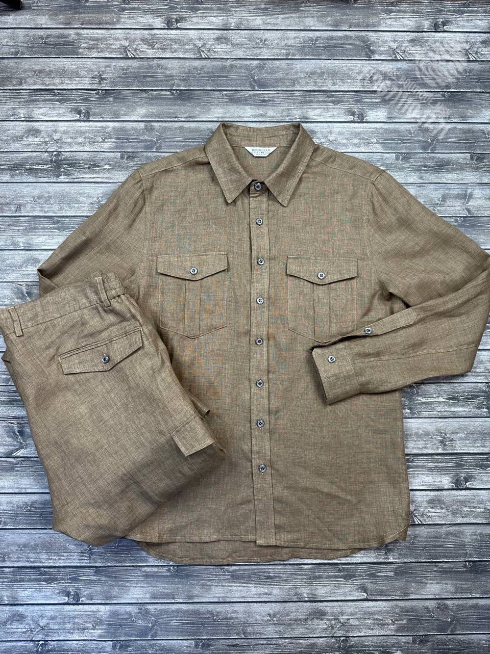 Льняной летний костюм Brunello Cucinelli