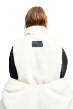 Шуба длинная с манишкой COMEBACK Milk