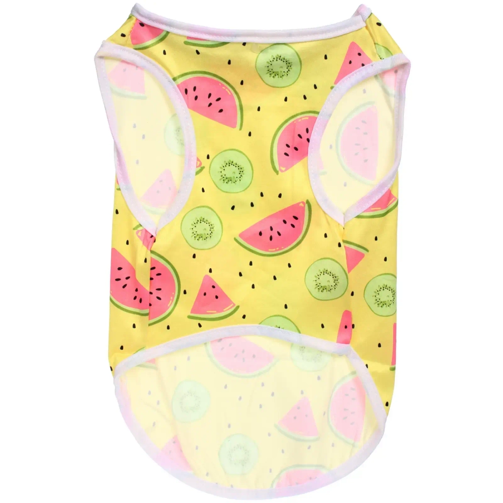 Майка для собак и кошек мелких и средних пород «БРО на стиле», арбузики, размер ХL (длина спинки 36см, объем груди 43см, от 9 до 12кг)