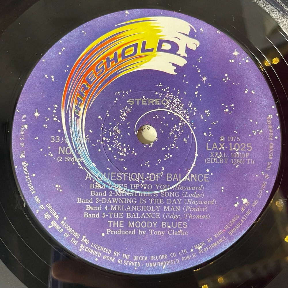 Винтажная виниловая пластинка LP The Moody Blues A Question Of Balance (Japan 1978) (Obi)