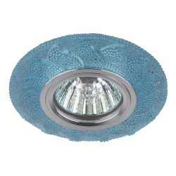Светильник встраиваемый cо светодиодной подсветкой ЭРА DK LD6 BL/WH под лампу MR16 GU5.3 голубой | Встраиваемые LED светильники