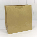 Пакет подарочный 37х37х20см Премиум "Элегант" (Золотой, Сиреневый)