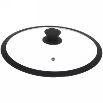 Крышка для посуды 28см черная силиконовая ручка