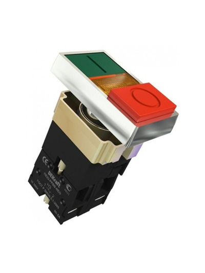 Переключатель на 2 положения I-O ПЕ-22 PPBB d22мм 220В неон зел./красн. DEKraft 25062DEK