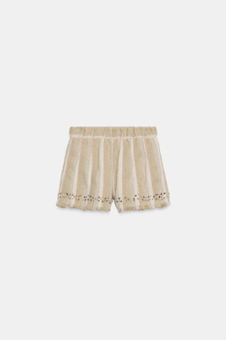 ZARA ШОРТЫ ИЗ ФАКТУРНОЙ ТКАНИ В ПОЛОСКУ — ZW COLLECTION, РАЗНОЦВЕТНЫЙ