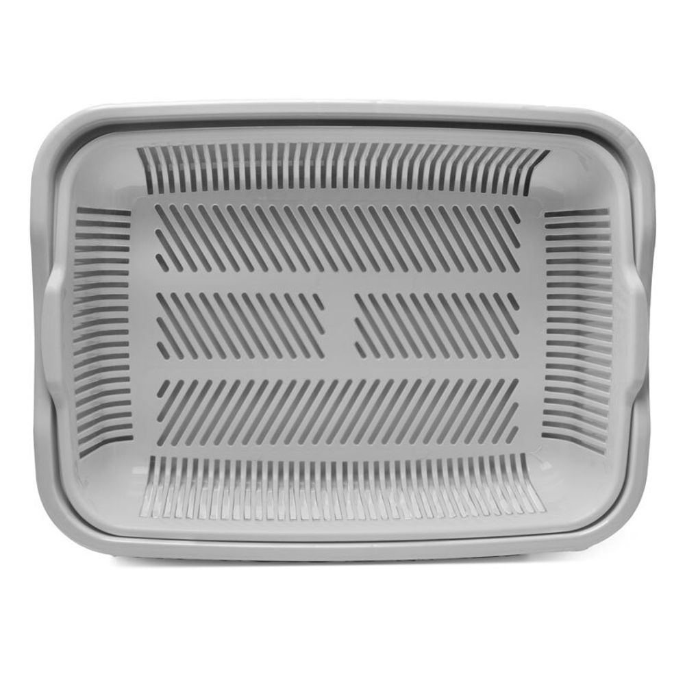 Туалет Gamma для кошек высокий с сеткой "Дюна", светло-серый 420*320*125мм Туалет Gamma для кошек высокий с сеткой "Дюна", светло-серый 420*320*125мм