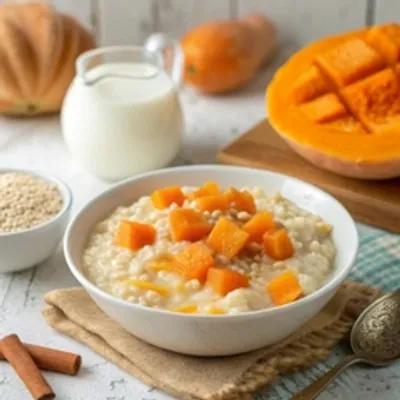 Молочная каша с тыквой