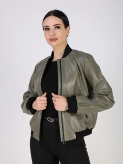 Кожаная куртка демисезонная Турция бомбер