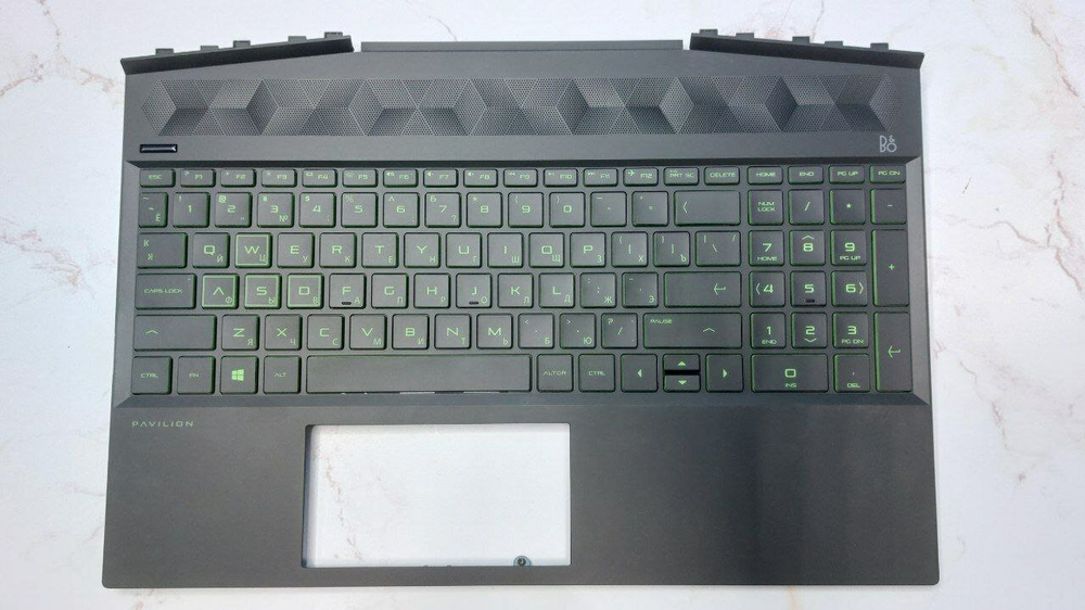 Топ-панель с клавиатурой RU для HP Pavilion Gaming 15-dk0 / 15-dk1 / 15-dk2 (L58826-251) (L57593-251)