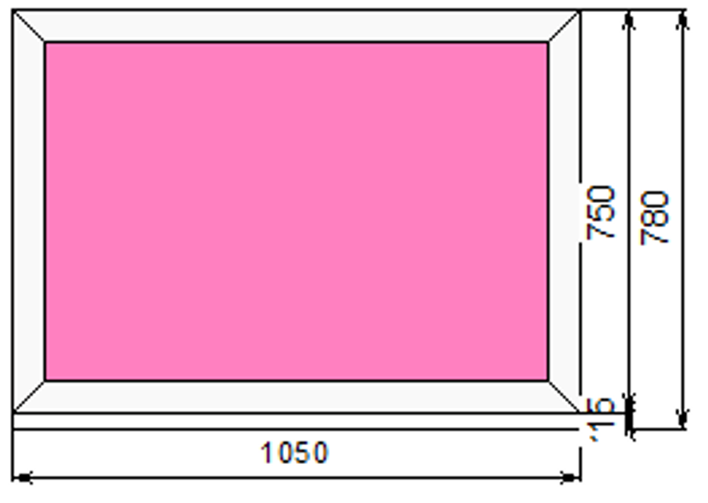 Пластиковое окно 750 х 1050 ТермА Эко с глухой створкой