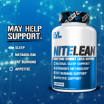 EVLution Nutrition, NiteLean, поддержка для снижения веса в ночное время, 45 растительных капсул