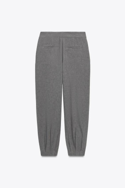 ZARA БРЮКИ-БАГГИ, СЕРО-КОРИЧНЕВЫЙ