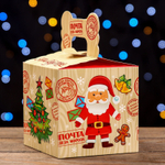 Подарочная новогодняя коробка «Новогодняя посылочка», 10.8×10.8×10.8 см, 9718002