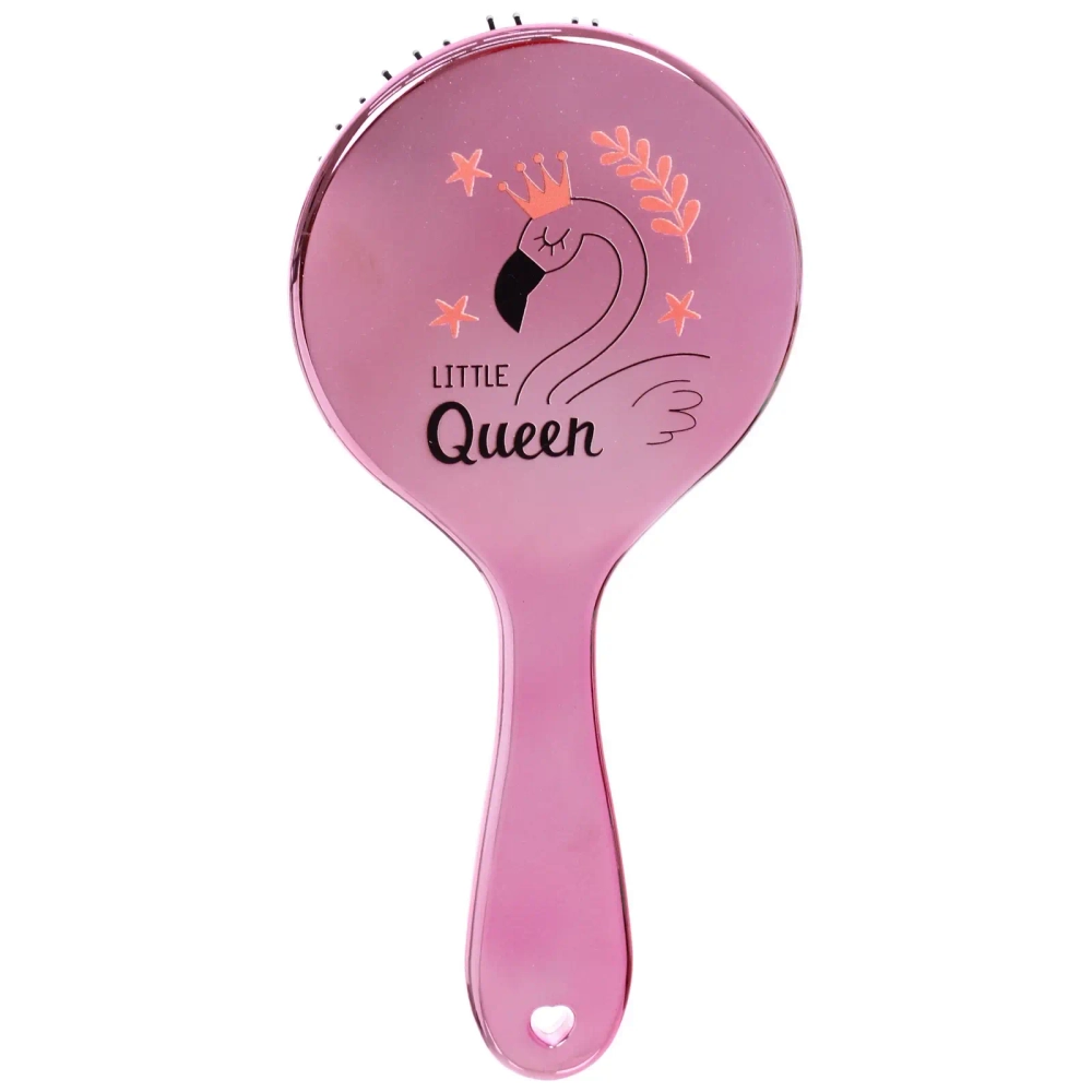 Расческа массажная зеркальная «Animals», микс 4 цвета, 10*22 см (блистер Ultramarine)