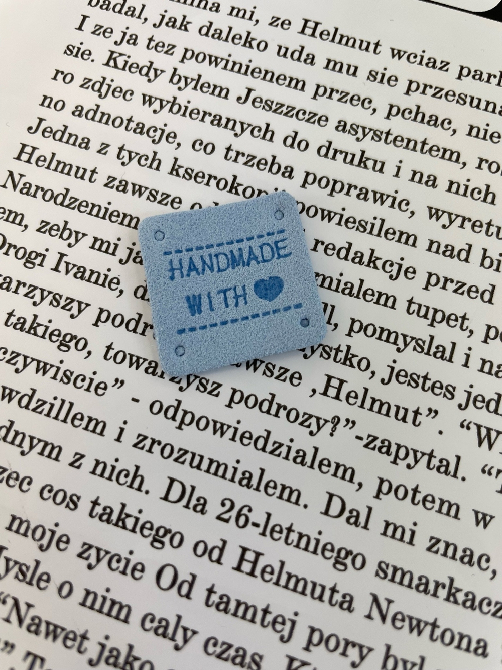 HAND MADE КВАДРАТ ГОЛУБОЙ - Нашивка 2,5см (1244)